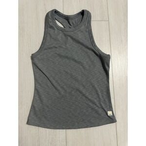 Vuori Sunrise High Neck Ribbed Racerback Tank Top Sz S - Gray